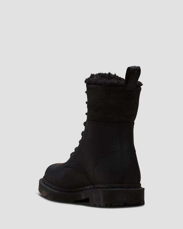 Dr Martens Dámské Zimni Boty 1460 Kolbert Dm's Wintergrip Černé Hnědé, CZ-547389